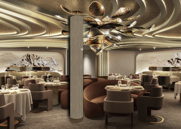 Foto del salón comedor de uno de los Celebrity Cruises