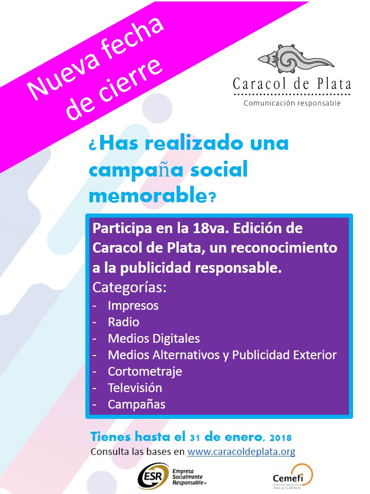 Se extiende el plazo para inscribirse al Caracol de Plata hasta el 31/I/2018