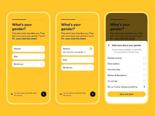 Bumble mejora la experiencia para las personas no binarias