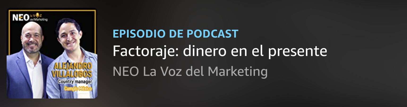 Neo, la voz del Marketing, amazon