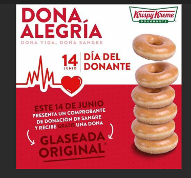 Krispy Kreme lleva a alegría a los donantes de sangre