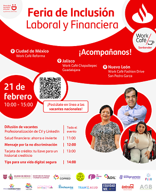  Feria de inclusión laboral para personas con discapacidad, personas mayores, comunidad LGBT+, y más   