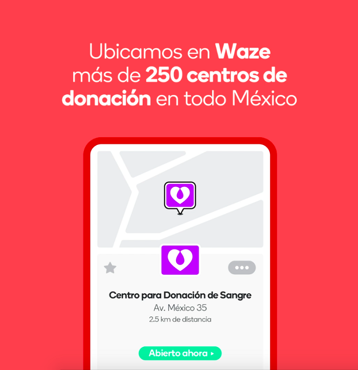 Waze anuncia alianza con el Centro Nacional de Transfusión Sanguínea