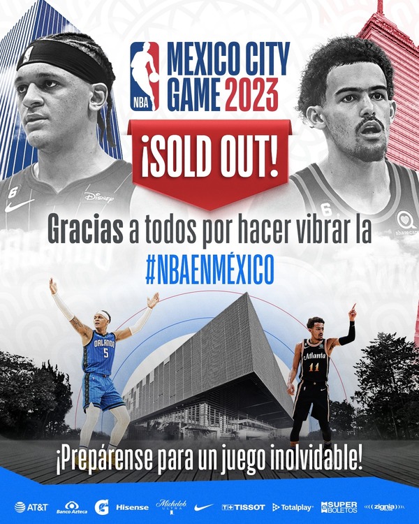 Cartel Sold Out de NBA CDMX