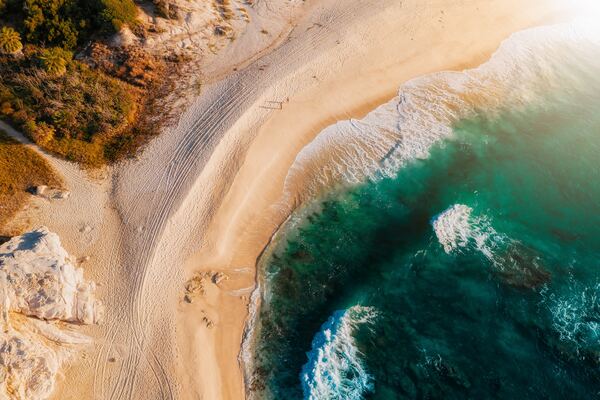 Foto cenital del puerto de Los Cabos