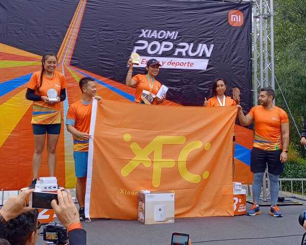 Foto de la premiación de la Xiaomi Pop Run