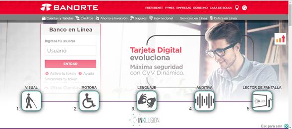 banorte crea web para personas con discapacidad