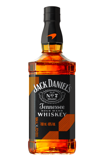 Botella de McLaren y Jack Daniel's