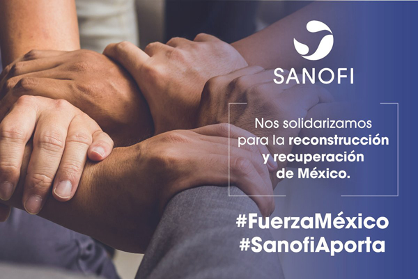 Sanofi con el Fideicomiso #FuerzaMéxico