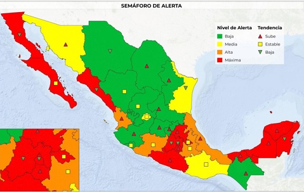 Semáforo al Plan de Reapertura Económica de México 