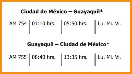 vuelos aeroméxico guayaquil ecuador