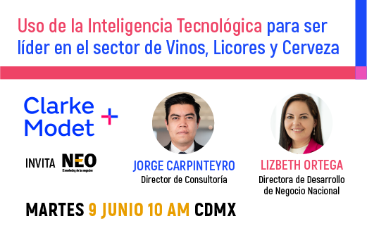 Webinar gratuito: Uso de la Inteligencia Tecnológica para ser líder en el sector de vinos, licores y cerveza.