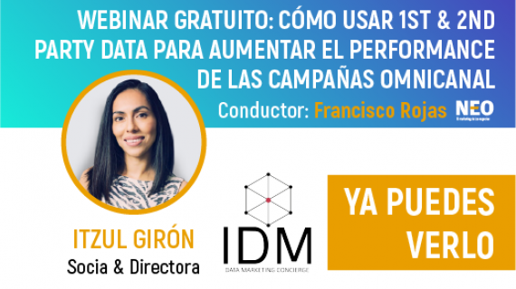 Webinar Gratuito:Cómo usar first y second party data para evaluar el performace de las campañas omnicanal