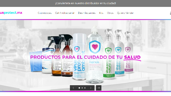 Virus Protect, una alternativa de productos para prevenir COVID-19
