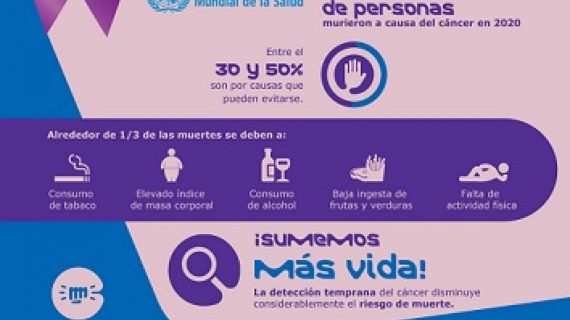 Campaña “Sumamos más Vida” para concientizar sobre los factores de riesgo del cáncer