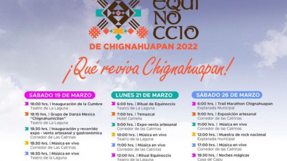 Festival Equinoccio 2022 se llevará cabo en el Pueblo Mágico Chignahuapan, Puebla